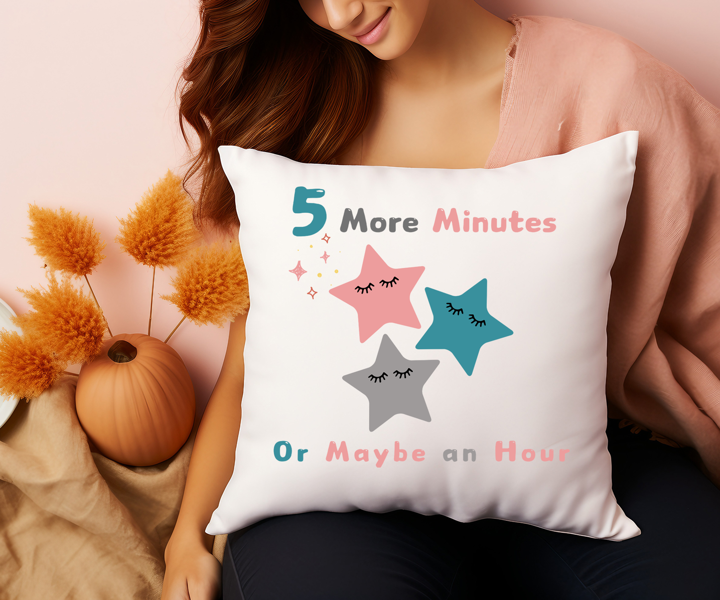 Funny Pillow Cover Decorative with Hidden Zipper Cute Stars Soft Cozy for Sofa Bedroom Living Room