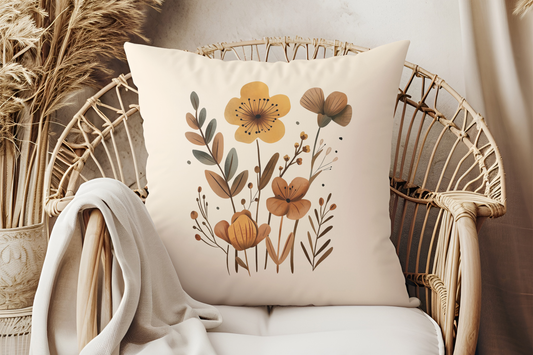 Plant flower pillow covers, printed linen cushion cover  for home, bedroom decoration