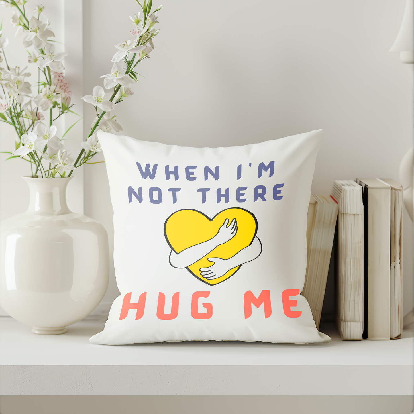 Custom Hug Me Pillow with Personal Photo - Sentimental Long-Distance Gift