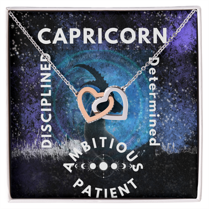 Capricorn Heart Necklace - Zodiac Jewelry for Strong Connections