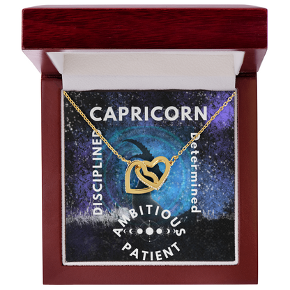 Capricorn Heart Necklace - Zodiac Jewelry for Strong Connections