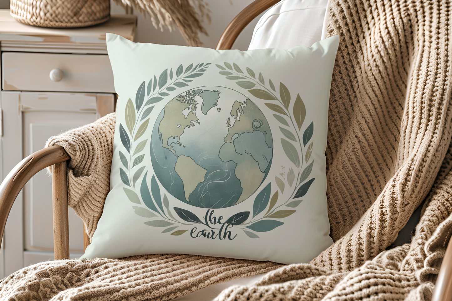 World Map Cushion Cover, Home Decorative for Men/Women Living Room Bedroom Sofa Chair